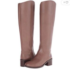 tory burch brown leather boots